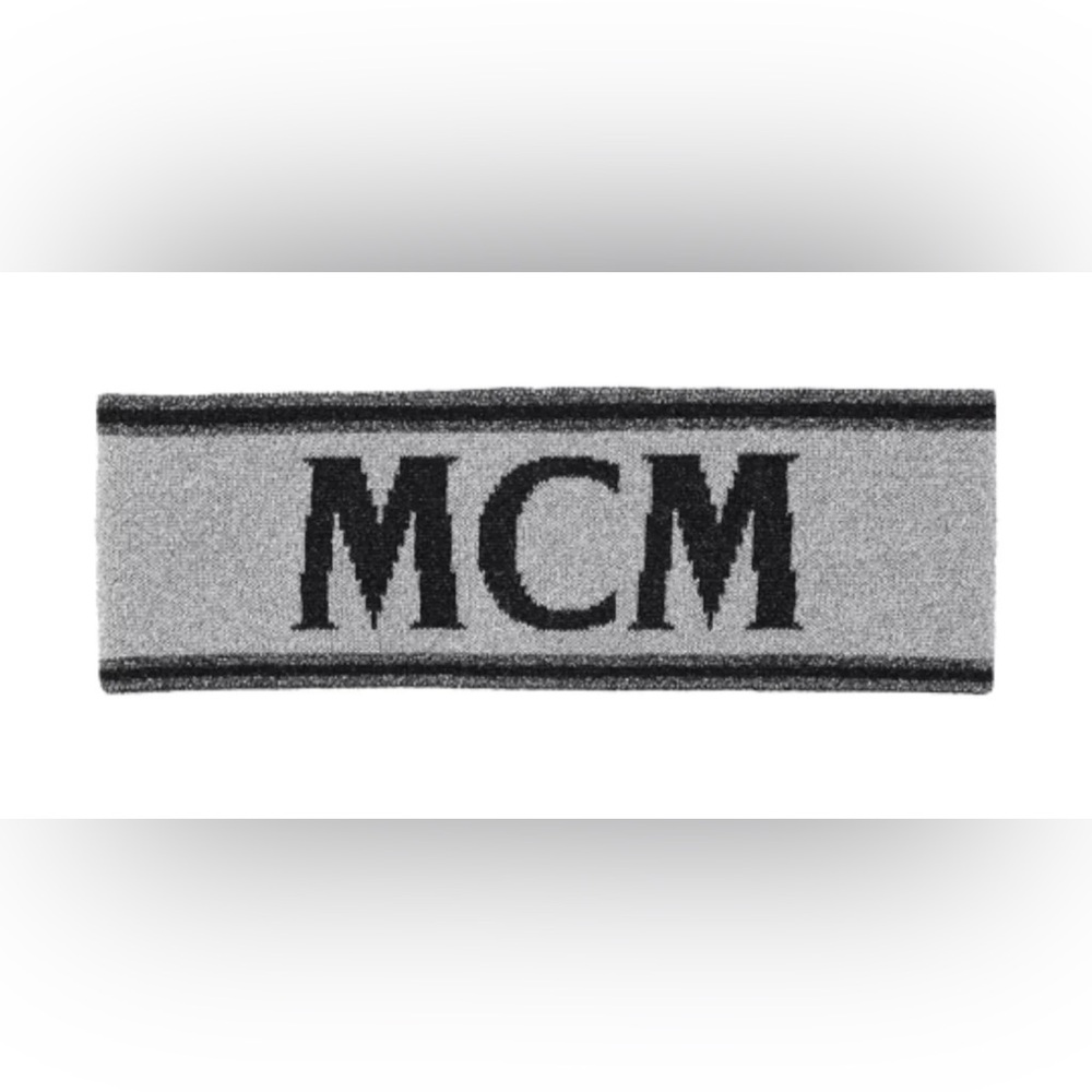 Guaranteed Authentic MCM Spres Ski Lurex Metallic Headband in Glitter